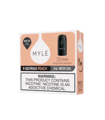 Myle V5 Georgia Peach Fruit Meta Pods pack of two (2) disposable magnetic