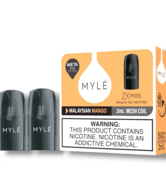 Myle V5 Malaysian Mango Meta Pods pack of two (2) disposable magnetic