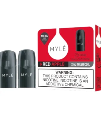 Myle V5 Red Apple Meta Pods pack of two (2) disposable magnetic