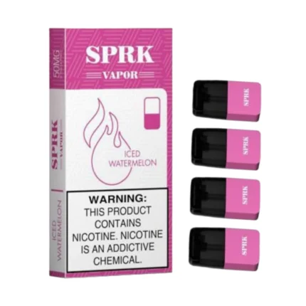 SPARK VAPOR Iced Watermelon Pod Pre filled Disposable (Pack of 4)