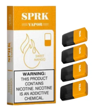 SPRK VAPOR Sweet Mango Pod Pre filled Disposable (Pack of 4)